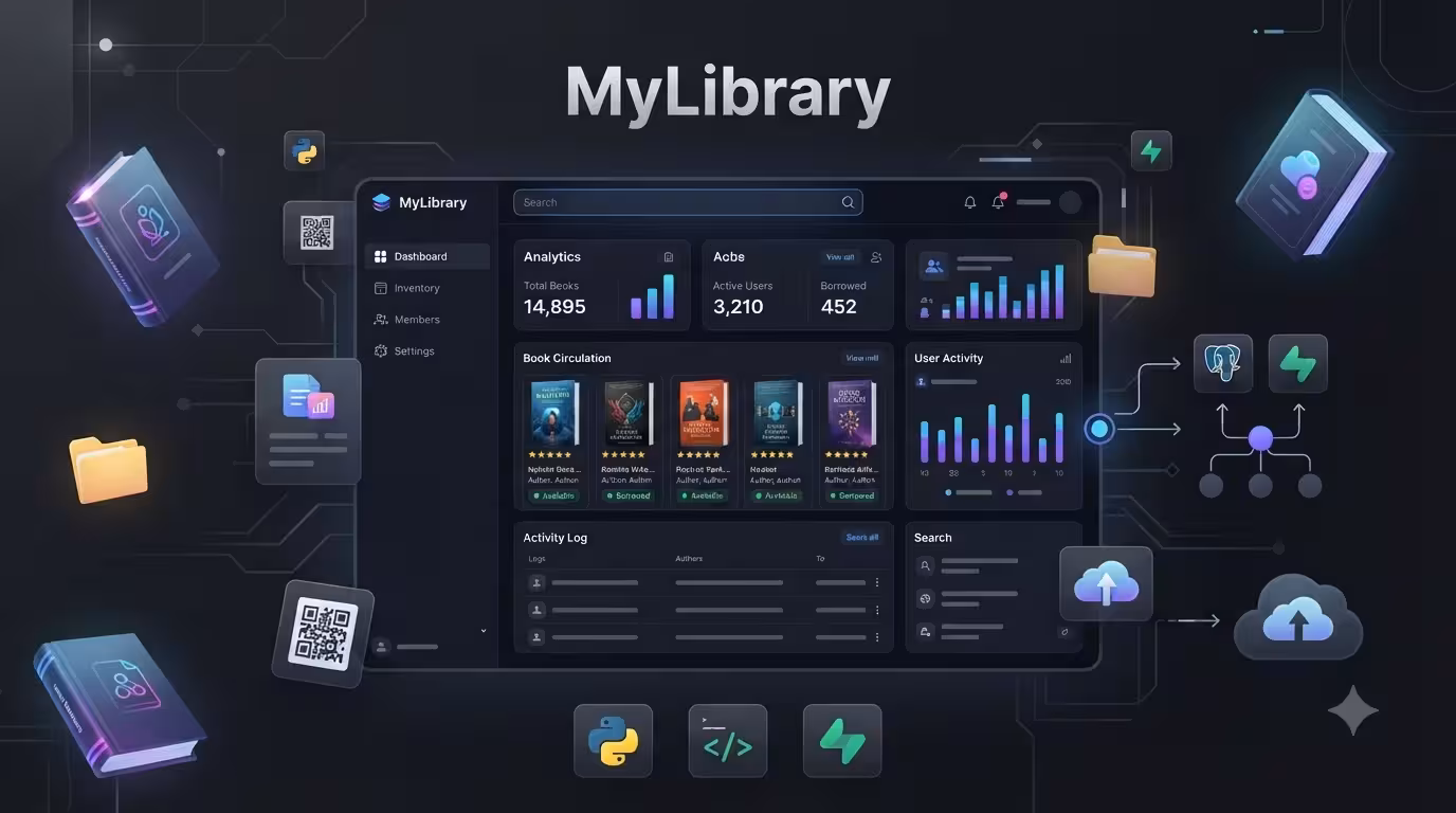 MyLibrary — A library management system built with Flask and PostgreSQL — my Diploma minor project.